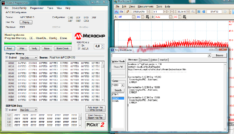 screenprint GUI Pickit2 and GUI TinyBld