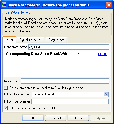 Global Variable Dialog box 1