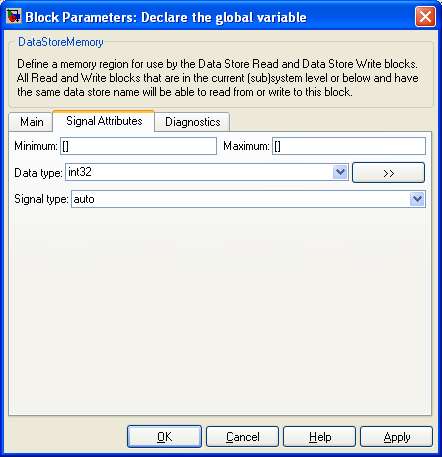 Global Variable Dialog box 2